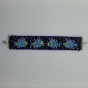 Colorful Peyote Weave Parrotfish Beaded Bracelet